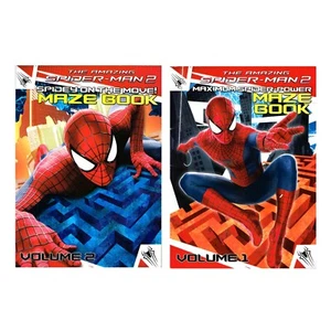 2 PC Set MARVEL SPIDERMAN Kids Boys Coloring, Activity, Maze Books - Picture 1 of 5