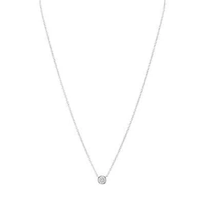 AQUA Sterling Silver Small Circle Pendant Necklace, 16" Bloomingdales NWT - Picture 1 of 6