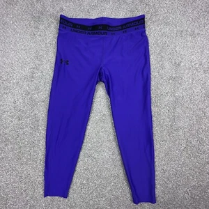 Under Armour  Leggings Youth Girl Extra Large Purple Black Activewear Athleisure - Picture 1 of 18