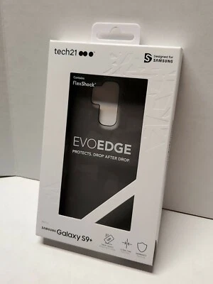 New Tech21 Samsung Galaxy S9+ EVOEDGE Phone Case Smoke Gray Black FlexShock Gift - Image 1 of 2