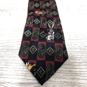 Vintage Looney Tunes Novelty Neck Tie Necktie Bugs Taz Sylvester Daffy 1995 - Picture 1 of 7