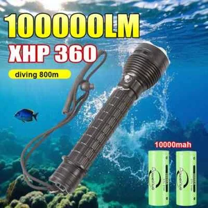 Potente linterna de buceo LED de luz fuerte de 300000LM antorcha de buceo profesional - Imagen 1 de 19