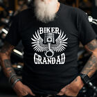 Biker Grandad T Shirt Funny Dad Grandpa Motorbike Motorcycle Birthday Gift Top