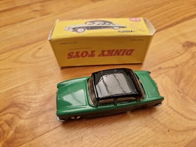 VINTAGE DINKY TOYS 165 HUMBER HAWK GREEN/BLACK REPAINT RESTORATION + BOX - Image 1 of 4