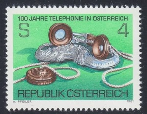 Austria 1981 MNH Mi 1672 Sc 1179 Telephone Service Centenary - Picture 1 of 1