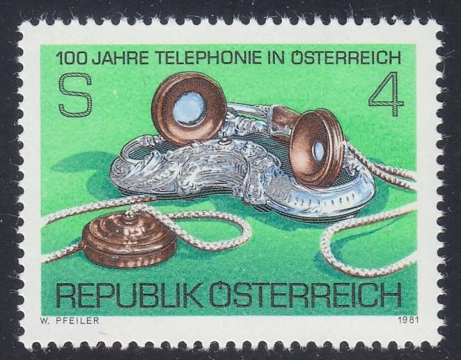 Austria 1981 MNH Mi 1672 Sc 1179 Telephone Service Centenary - Image 1 of 1