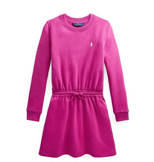 Polo Ralph Lauren Kids Pink Fleece Dress, L,(12-14) - Image 1 of 1