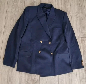 Asos Double Breasted Blazer / Jacket UK 46 Chest Regular Blue. new - Picture 1 of 5