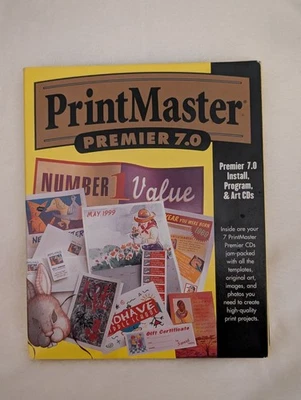 Computadora de software de publicación de escritorio con gráficos PrintMaster Premier 7.0 Windows Foto 1 de 3