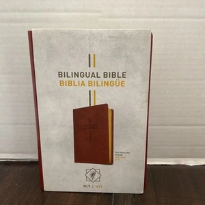 Bible****Bilingual *****Bible/Biblia Bilingue NLT/NTV Leatherlike Brown New - Picture 1 of 5