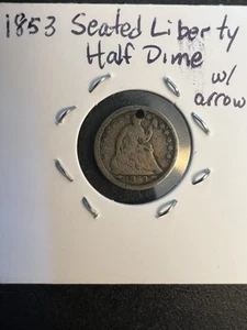 1853 Sitzende Freiheit Half Dime mit Pfeilen - Bild 1 von 2