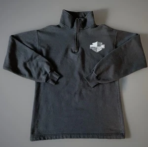 Harley Davidson Motorcycle Sturgis Quarter Zip Sweatshirt Black Logo Medium JBHS - Picture 1 of 10