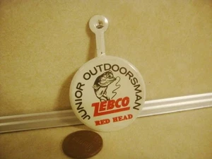 Vintage Tin Fold Over Advertising Button ZEBCO Junior Outdoorsman Collectible! - Picture 1 of 3