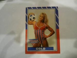 Tarjeta coleccionable única American Gladiators 1991 #69 dorada - Imagen 1 de 2