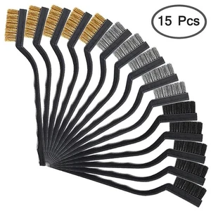 3/15pcs Wire Brush Set Curved Handle Brush Set for Cleaning Welding Slag Andrust - Picture 1 of 12