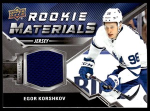 2020-21 Upper Deck Rookie Materials #RMEK Egor Korshkov Jersey 