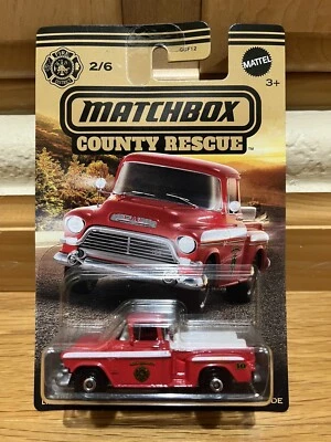 2023 Matchbox 1957 GMC StepSide County Rescue #2 Walmart Exclusive Unreleased - Image 1 of 4