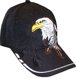 Cap, Basecap Cappy Mütze Kappe mit Adler Federn aufwendig bestickt in 2 Farben - Bild 1 von 9