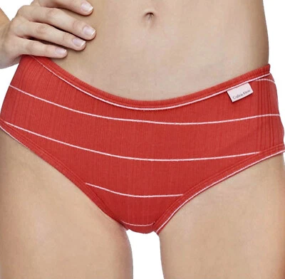 Panty Hipster Calvin Klein Algodón Acanalado Modal St Rojo Rayas Para Mujer XS 4 S M 6 Foto 1 de 4