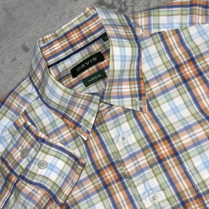 Camisa Orvis Active Fit Para Hombre GRANDE Heritage Lavada Manga Larga Abotonada A Cuadros - Imagen 1 de 7