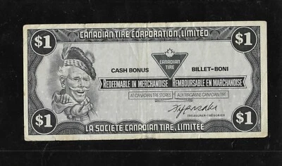 CTC $1 Canadian Tire Money 1 dollars EZ2722037 rare value Foto 1 de 2
