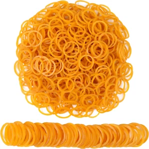 Rubber Bands Mini 1200Pcs Yellow Small Rubber Band Mini Soft Elastic Bands for B - Picture 1 of 7