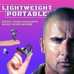 Wireless Headset Bluetooth Stereo Earpiece Noise Cancelling Microphone Ear Hook - Bild 1 von 20