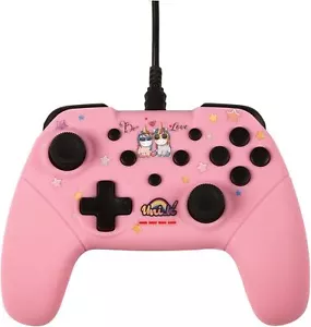 CONTROLADOR CON CABLE KONIX UNIK SWITCH (BE LOVE PINK) PARA NINTENDO SWITCH - Imagen 1 de 5