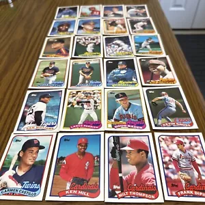 1989 Topps gehandelter Baseball Lot 24, Seeleute, Eltern, Riesen, Kardinäle NR/MT - Bild 1 von 16