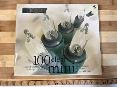 Target 100 Clear Mini Lights Indoor/Outdoor Vintage NEW Old Stock 1999 XMAS NOS! - Image 1 of 2