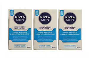 Menge 3 NIVEA MEN empfindliche Haut kühlende Feuchtigkeitscreme, KEIN TROCKNENDER ALKOHOL 50 ml - Bild 1 von 5