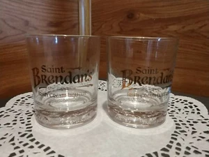 1 PAAR VINTAGE SAINT BRENDAN'S GOLDBESATZ IRISCH CREME LOWBALL GLÄSER - Bild 1 von 9