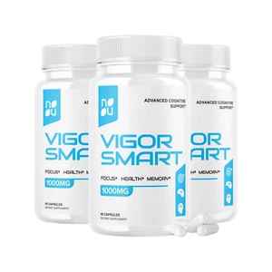 3-Pack Vigor Smart Brain Booster Pills Advanced Cognitive Focus Support-180 Caps - Picture 1 of 3