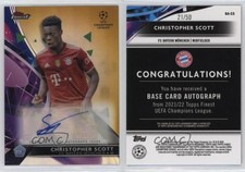 2021 Topps Finest UCL Gold Refractor /50 Christopher Scott #BA-CS Rookie Auto RC
