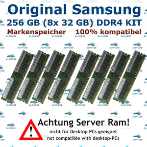 128 GB (8x 16 GB) RDIMM DDR4-2400 Supermicro X10DRFR-T X10DRG-H Server RAM - Bild 1 von 1