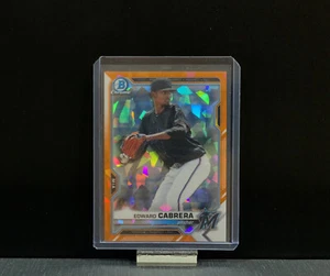 2021 Bowman Sapphire - EDWARD CABRERA - Orange Refractor /75 - Picture 1 of 2