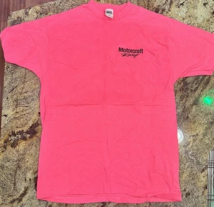 Vintage Motorcraft Racing Tee Shirt (XL-Large) HOT Pink USA NEW - Picture 1 of 4