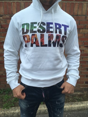 Sgombero!!! Felpa con cappuccio bianca nuova autentica Dsquared2 taglia (M L). S74GU0171