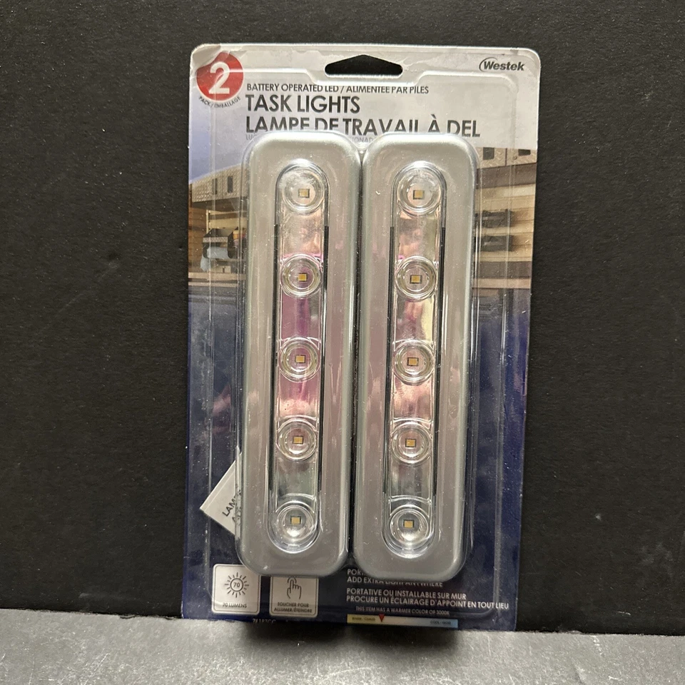 *NEW* Westek Task Lights 2-pack 71187CC 70 Lumpen’s Battery Operated Tap On/off - Image 1 of 3