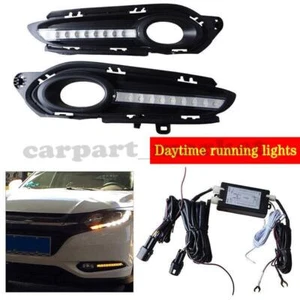 Luz antiniebla diurna LED DRL con giro para Honda HRV Vezel 2016-2017 - Imagen 1 de 8