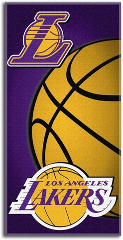 Los Angeles Lakers Beach Towel NBA Lebron James Kobe Bryant Ball 100% Cotton Cover