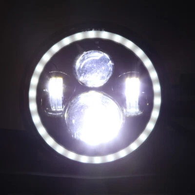 7" LED DRL Headlight for Harley Davidson Motorcycle Street Glide Dyna - Image 1 of 4