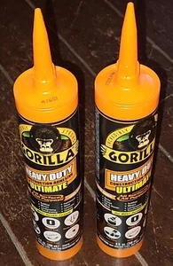 Lot of 2 Gorilla Ultimate Heavy Duty Construction Adhesive *White* (Each 9fl oz) - Picture 1 of 2