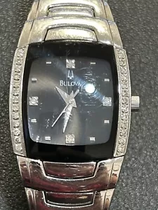 6"" Bulova 96R40 Diamant Damenuhr Neu Akkubetrieb - Bild 1 von 8