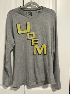 Camiseta Adidas Ultimate Universidad de Michigan Manga Larga Camisa Grande Go Azul Gris - Imagen 1 de 4