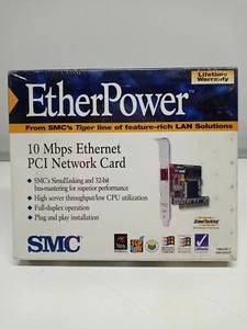 SMC 8432T ETHERNET PCI CARD 61-000668-004 10 Mbps Plug and Play Installation - Picture 1 of 6