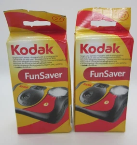 Lot of 2 NEW Kodak FunSaver 35mm Disposable Single Use Film Camera EXP 09/2023 - Bild 1 von 3