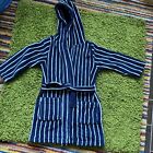 Kids Bathrobe Boys Dressing Gown Soft Fleece 3-4 Yrs Stripe Jojo Maman Towel