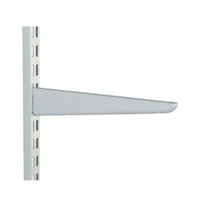 Twin Slot Shelving WHITE Uprights Brackets Adjustable Wall Shelf System Modular - Picture 1 of 8