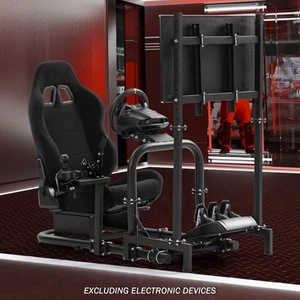 Supllueer Simulador de carreras Soporte de cabina con asiento de carreras adecuado para Logitech G920 - Imagen 1 de 74